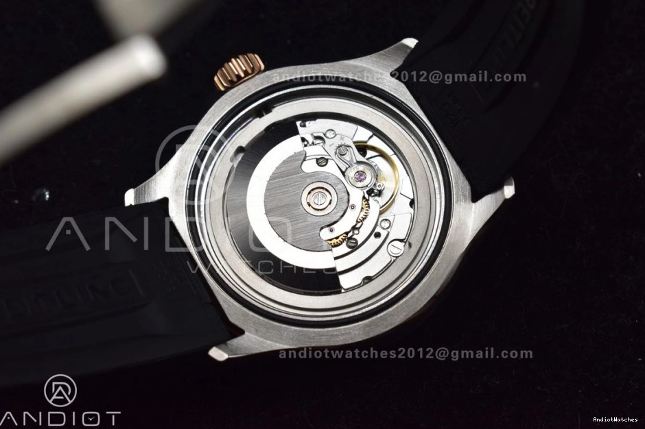 A SuperOcean Rubber Automatic BLSF Best 1:1 1165 Edition Black Comfortable RG Black on SS Strap 42 Dial 1005